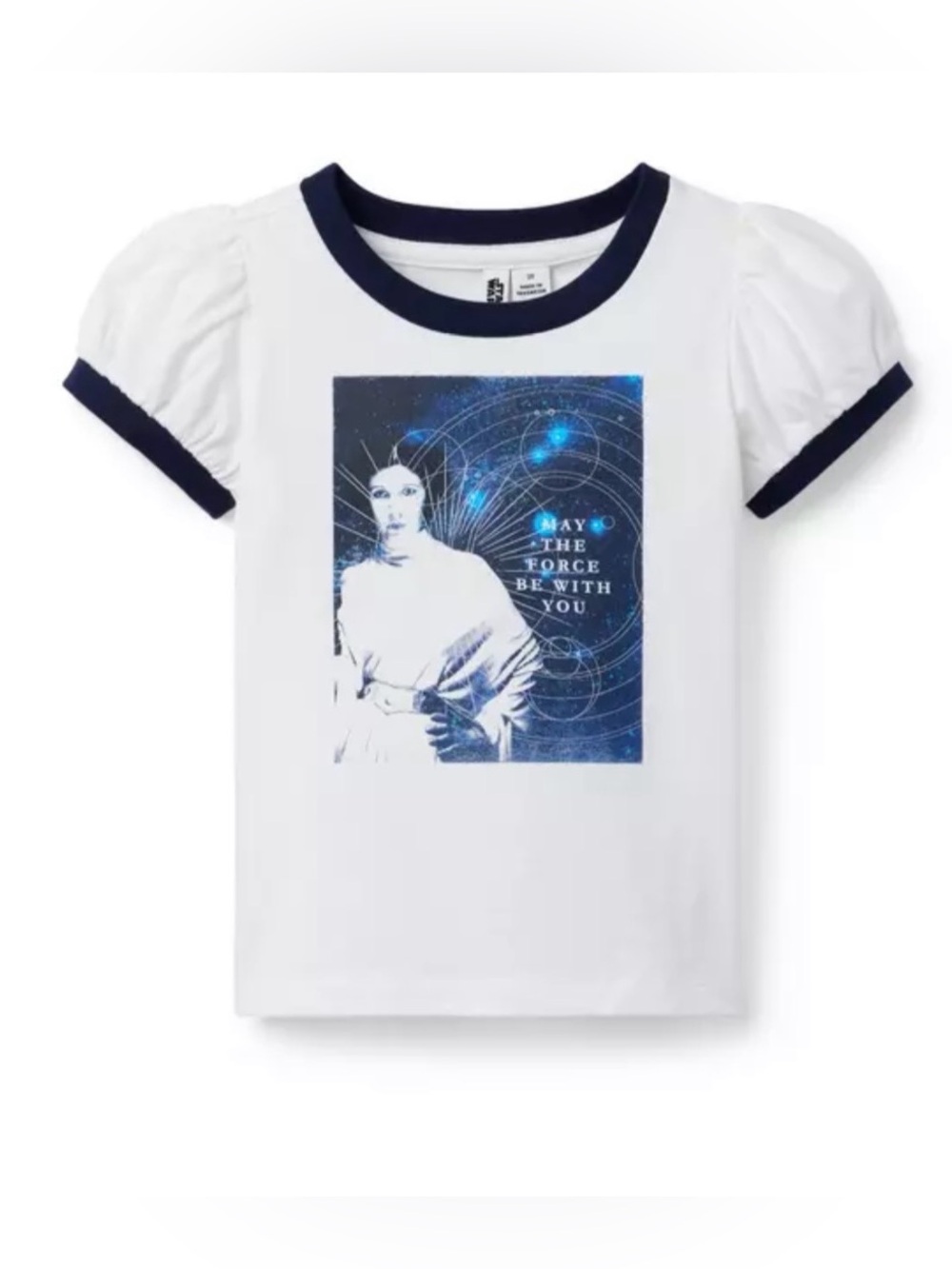 NWT Janie and Jack STAR WARS Princess Leia Puff Sleeve Tee Size 8